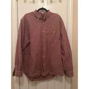 Men's Red Timberland Button Up XL